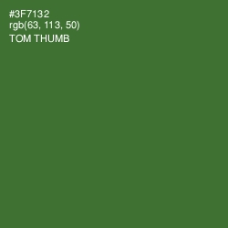#3F7132 - Tom Thumb Color Image